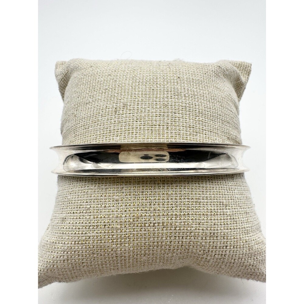 925 Sterling Silver Polished Modernist Cuff Bracelet 7.5”